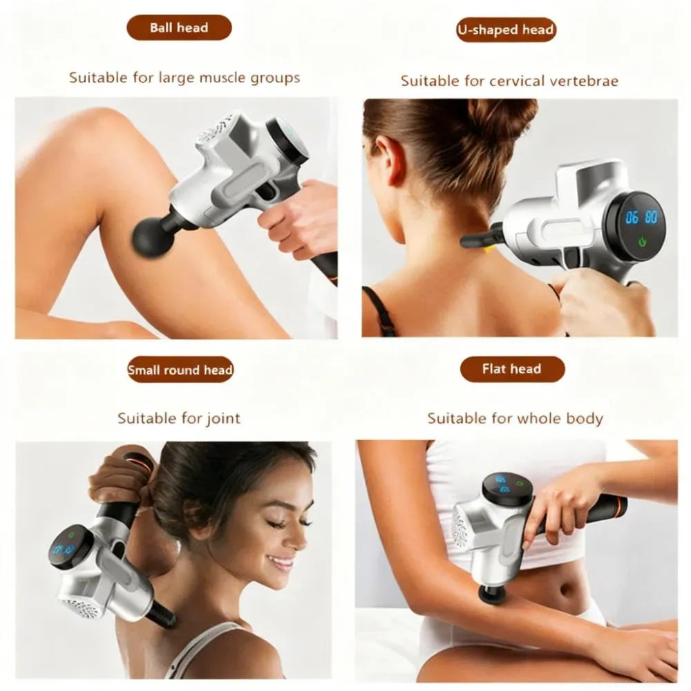 Ultra-Portable Massage Gun - Quiet & Powerful Vibration Massager