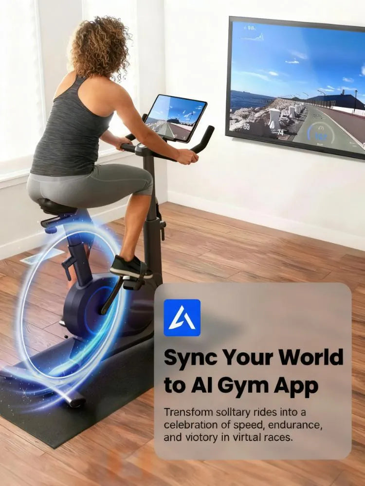 Home AI Exercise Bike for Live & Immersive Cycling Classes