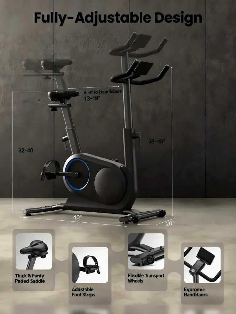 Home AI Exercise Bike for Live & Immersive Cycling Classes