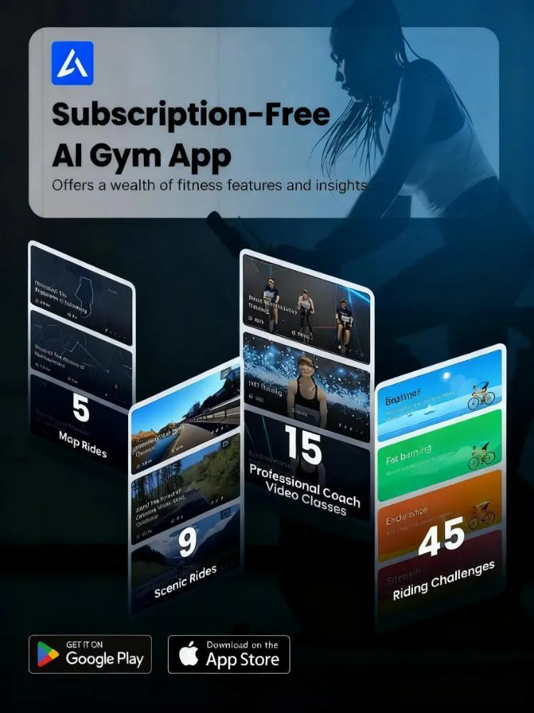 Home AI Exercise Bike for Live & Immersive Cycling Classes