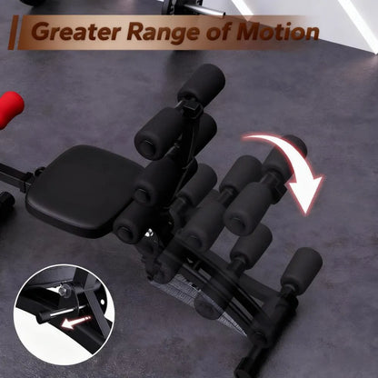 Space-Saving Folding Ab Machine, Adjustable Sit-Up Bench for Home
