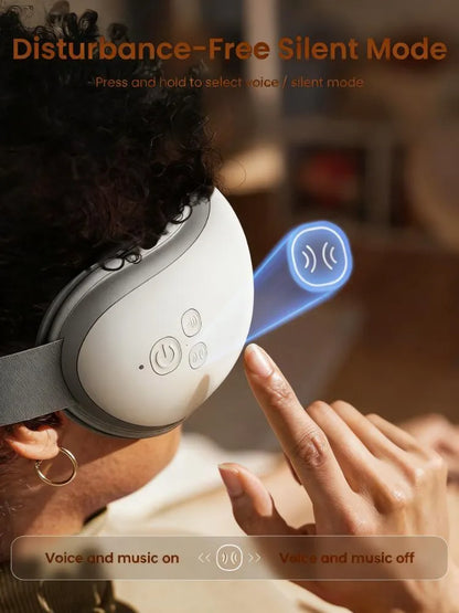 3D Smart Eye Massager with Heat & Compression for Eye Strain Relief