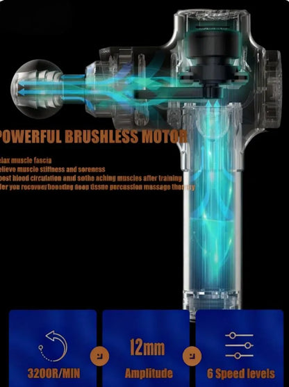 Ultra-Portable Massage Gun - Quiet & Powerful Vibration Massager